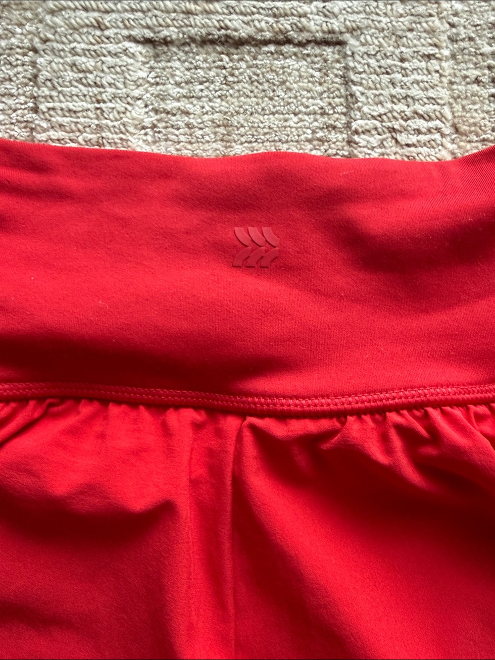 Red Women’s High-Waisted Running Shorts - Picture 4 of 4